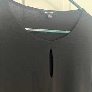 Premise Black Keyhole Blouse